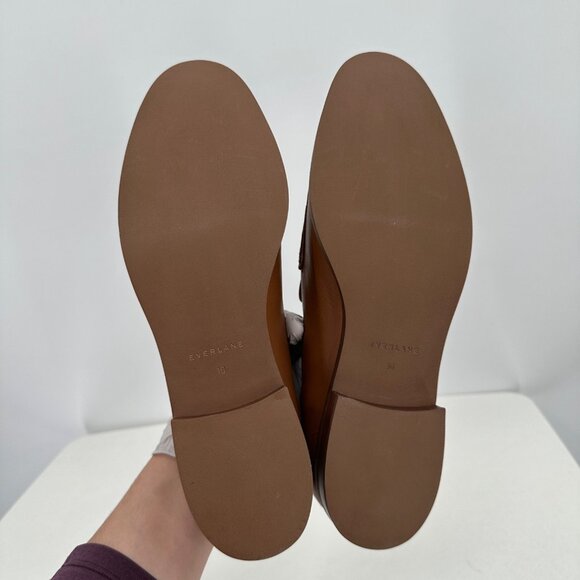 Everlane The Modern Loafer in Camel-Tan Leather sz 10 Stacked Heel Cushioned - Picture 7 of 7
